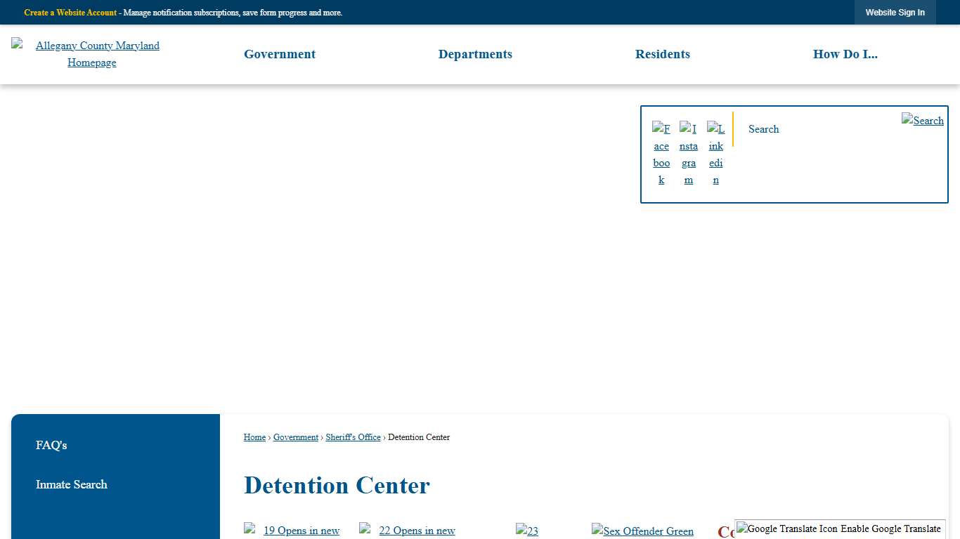 Detention Center | Allegany County, MD